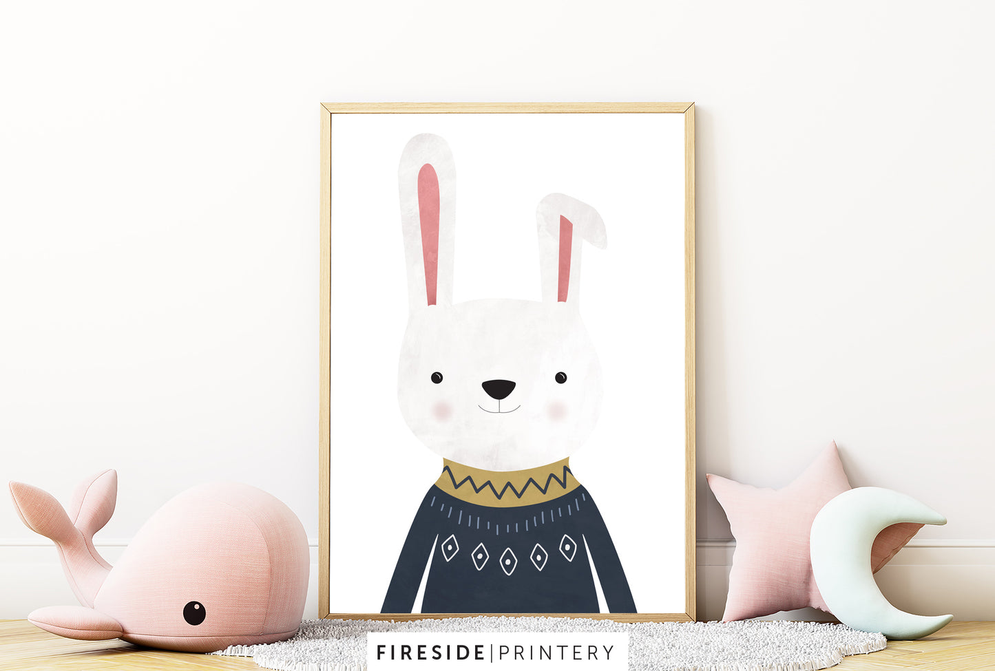 Woodland Bunny in Blue