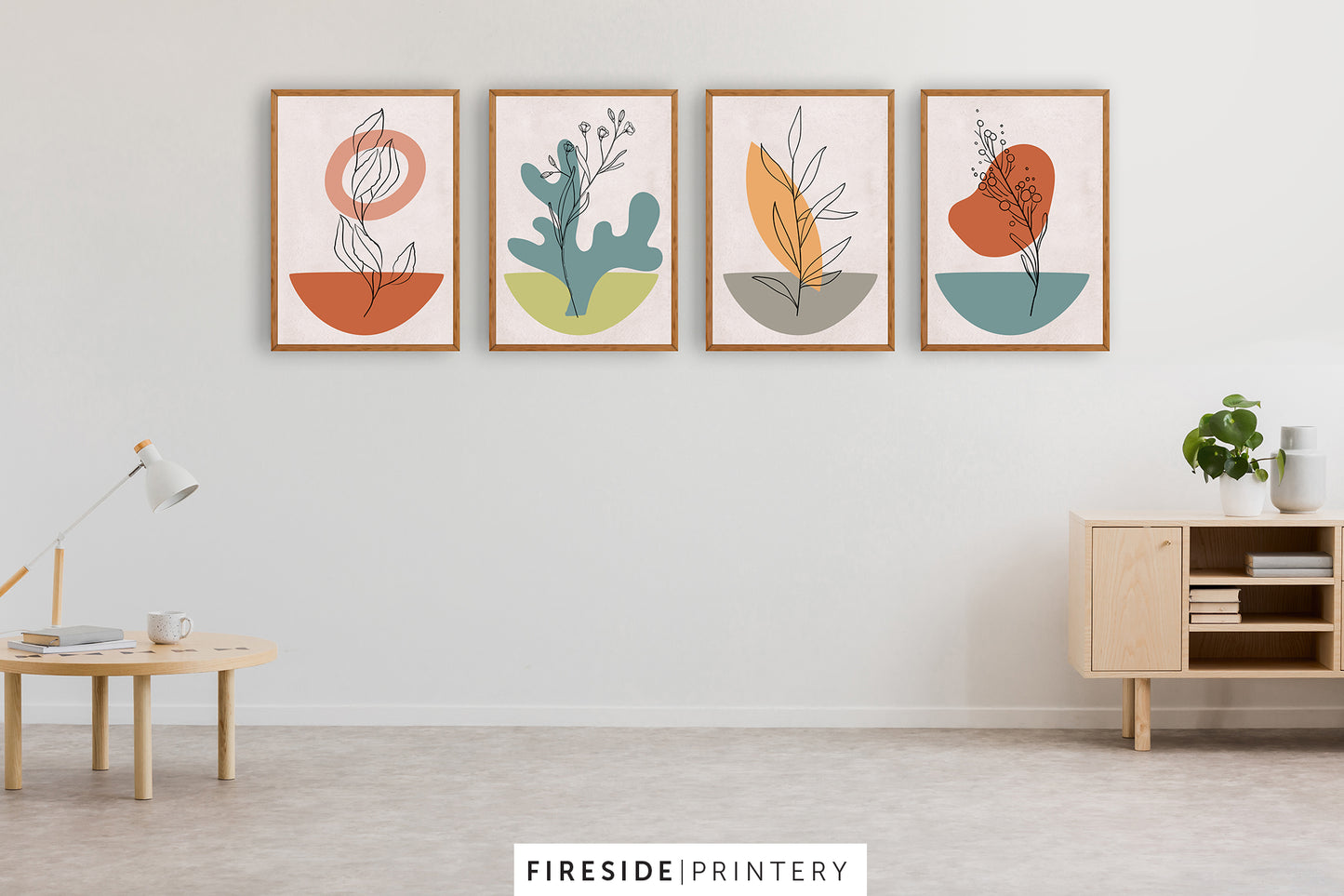 Commingled Flora Set of Four