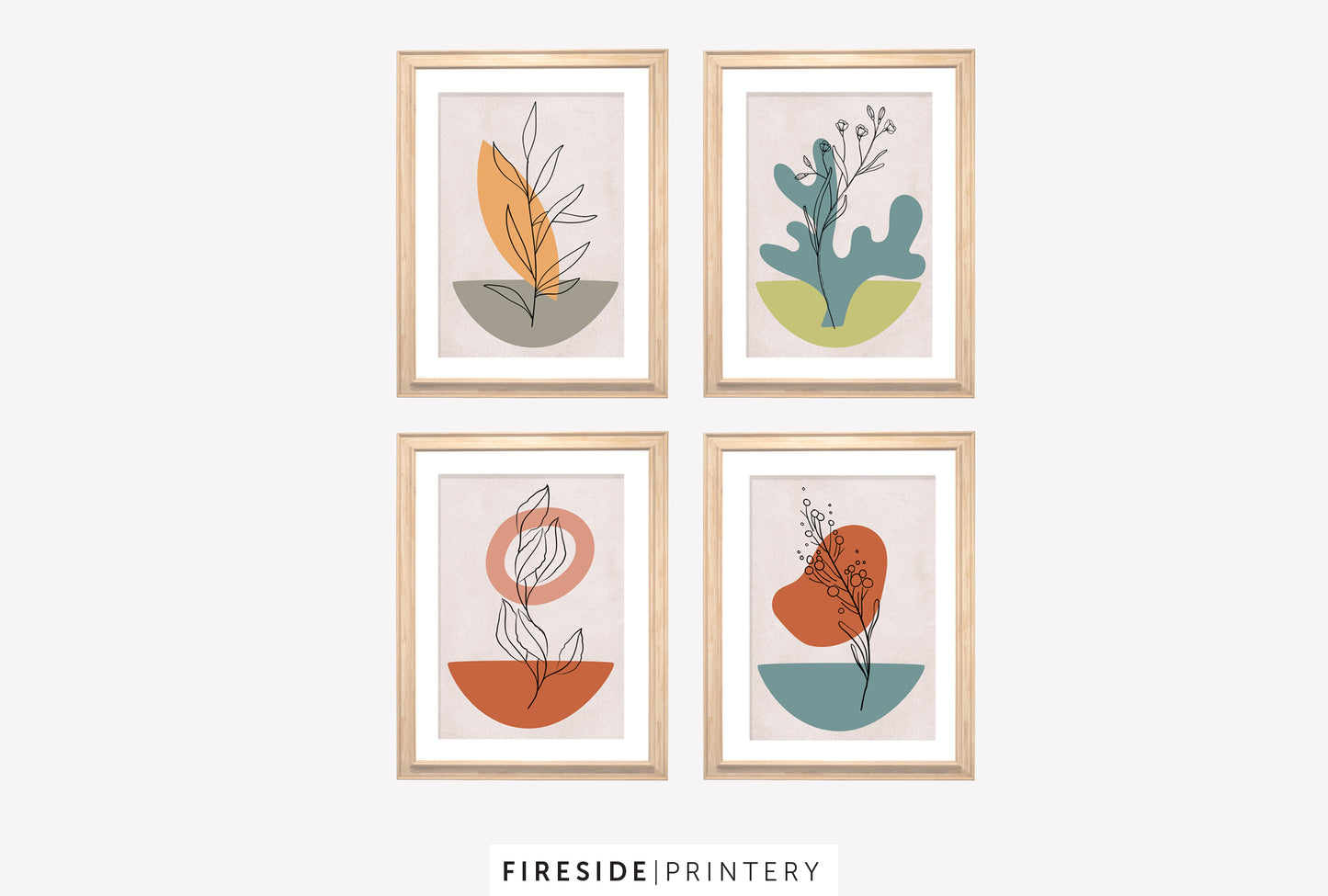 Commingled Flora Set of Four
