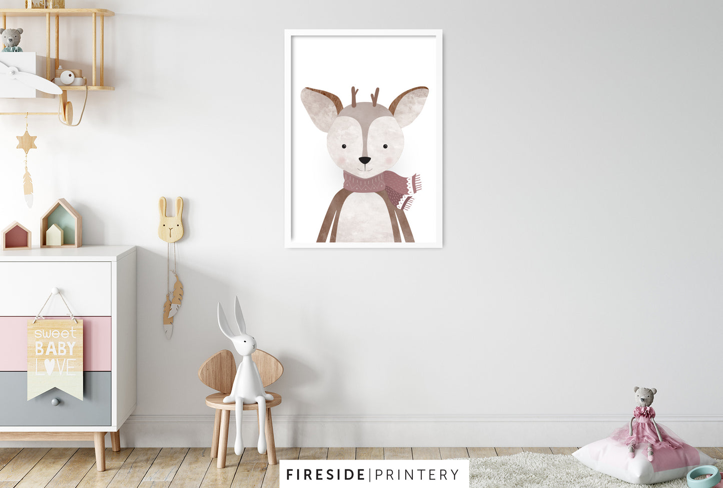 Woodland Deer - Pink