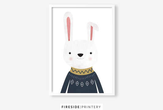 Woodland Bunny in Blue