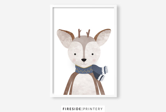 Woodland Deer - Blue