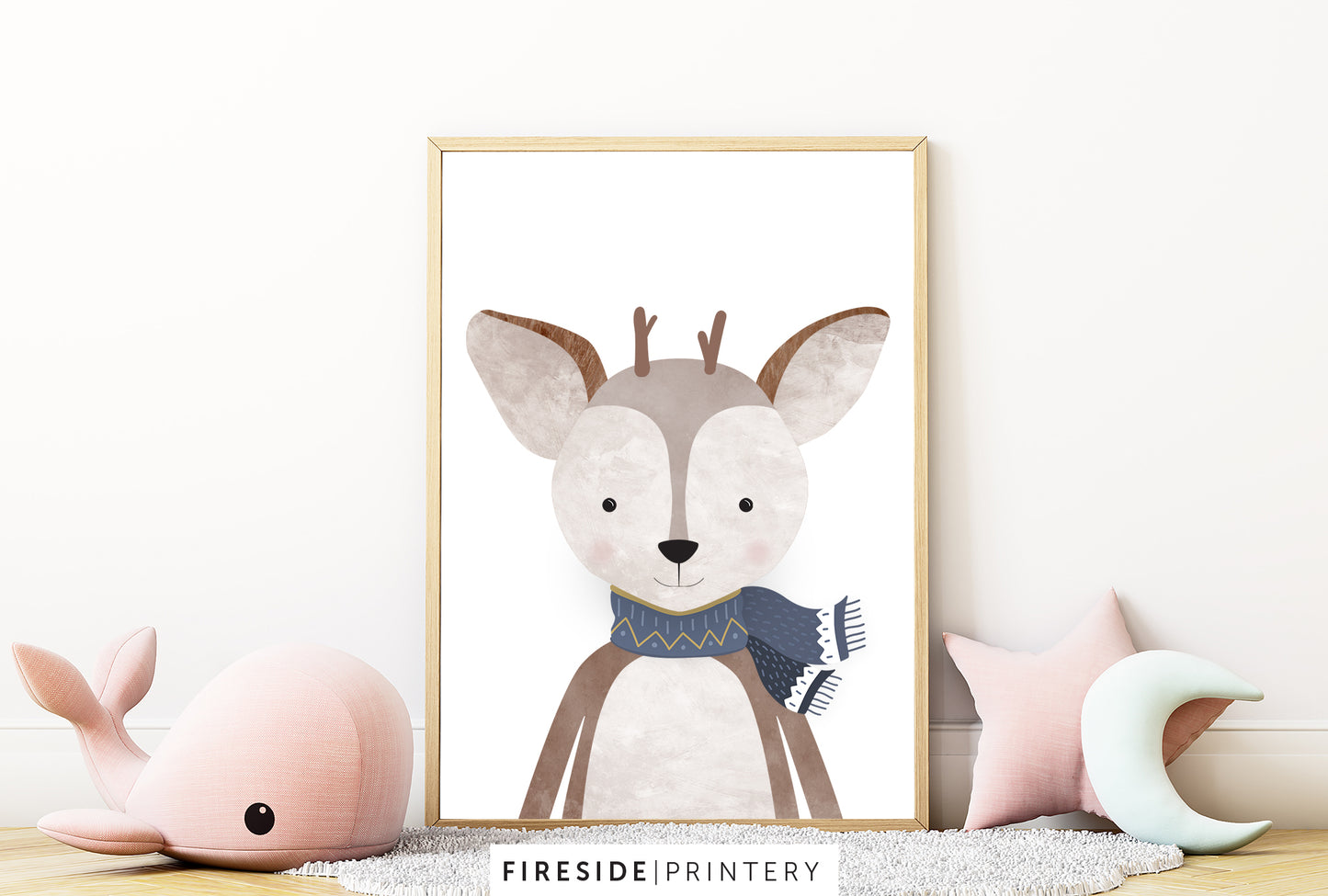 Woodland Deer - Blue